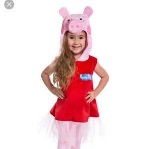 3-4T Peppa Pig Hooded Dress Up Costume